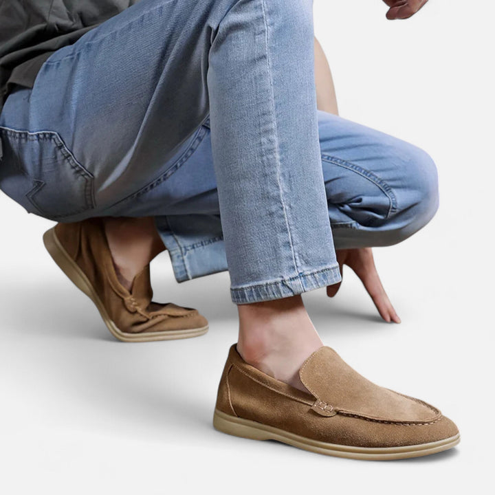 Charles Maison | Men’s Suede Loafers | Classic Slip-On Elegance