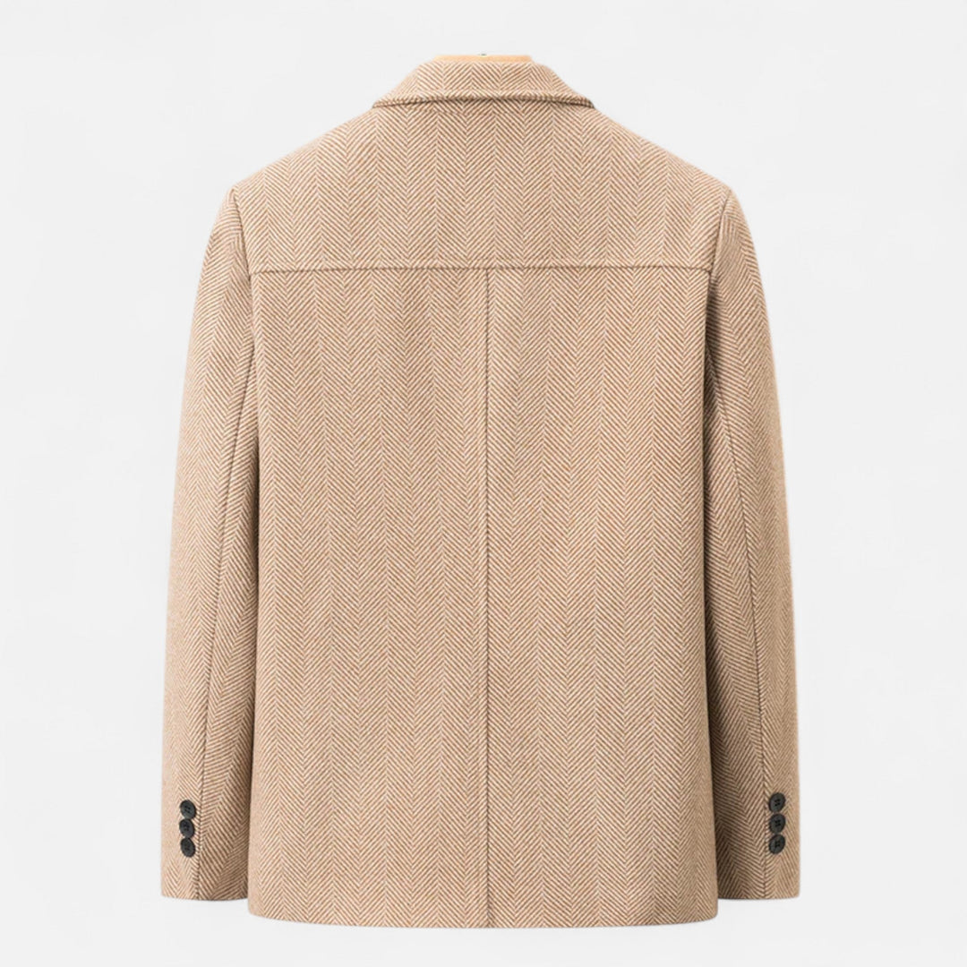 Charles Maison | Men’s Wool Blend Jacket – Business Lapel Elegance