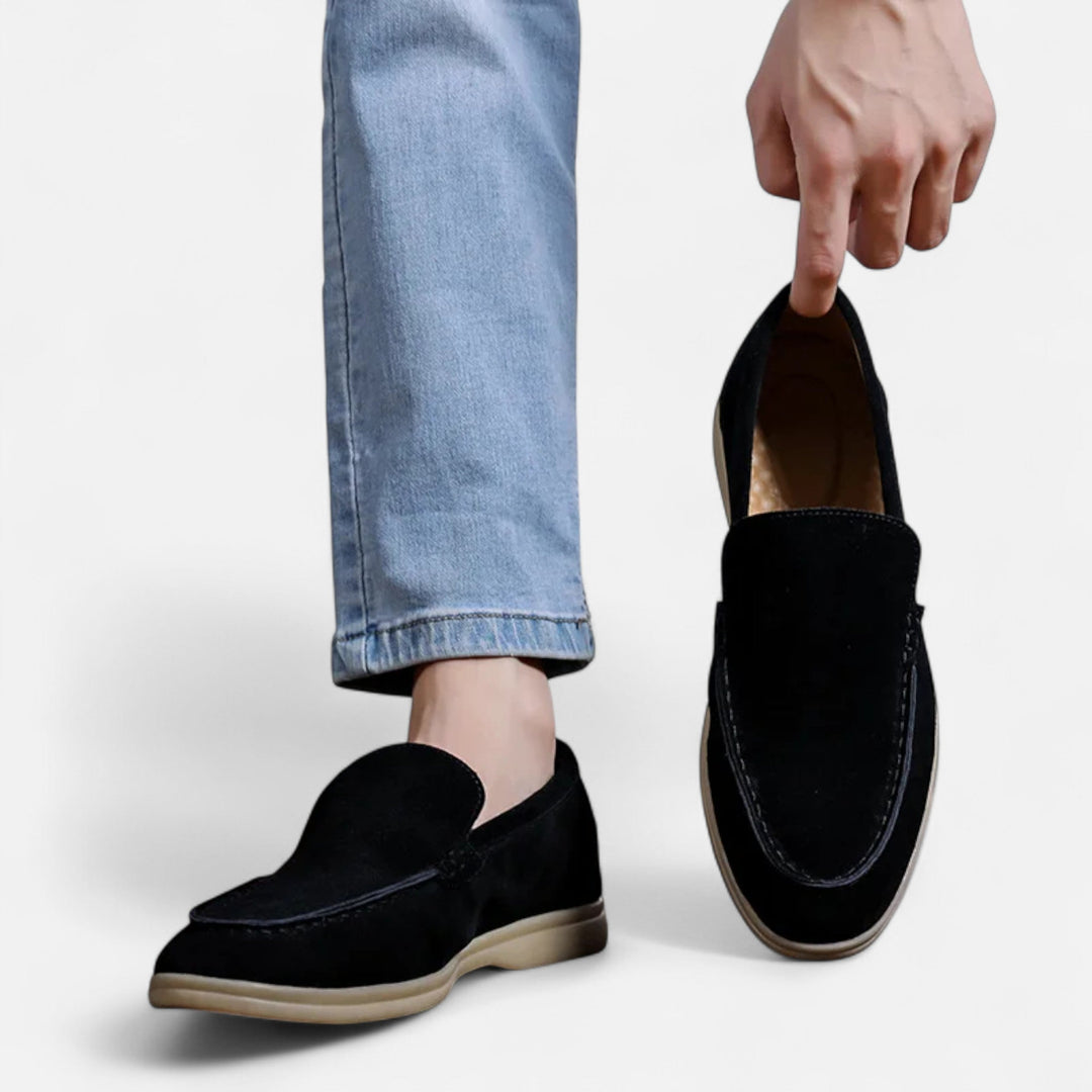 Charles Maison | Men’s Suede Loafers | Classic Slip-On Elegance