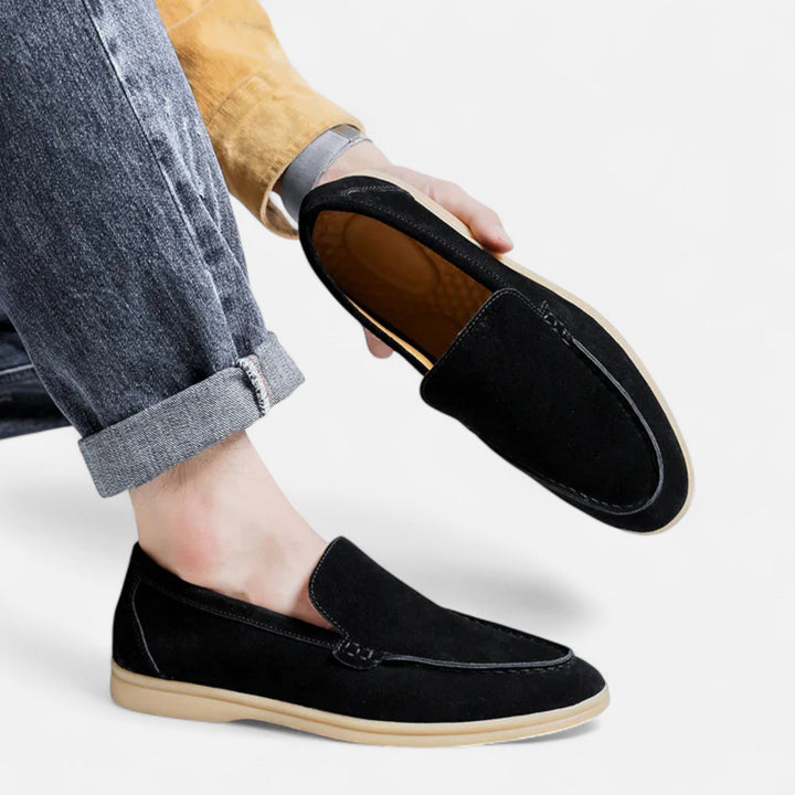 Charles Maison | Men’s Suede Loafers | Classic Slip-On Elegance