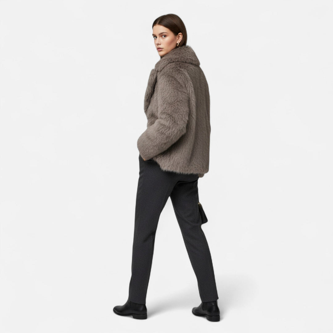 Charles Maison | Women’s Faux Fur Coat – Winter Street Elegance