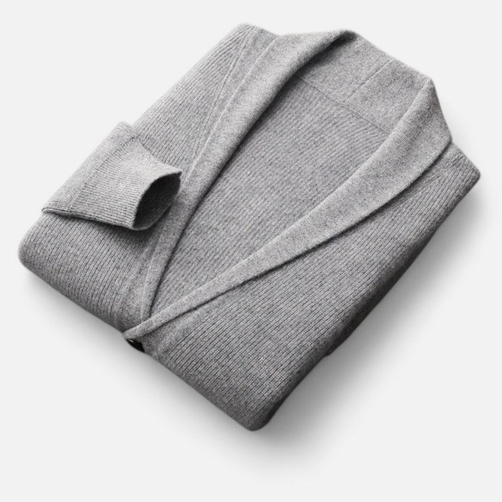 Charles Maison | Men’s Merino Wool Suit-Collar Cardigan