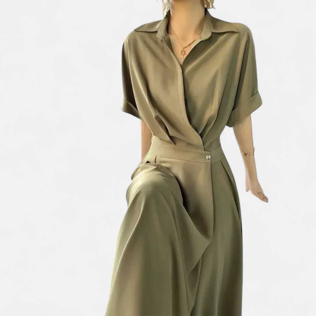 Charles Maison | Women’s Shirt-Dress in Cotton-Blend Riviera Heritage