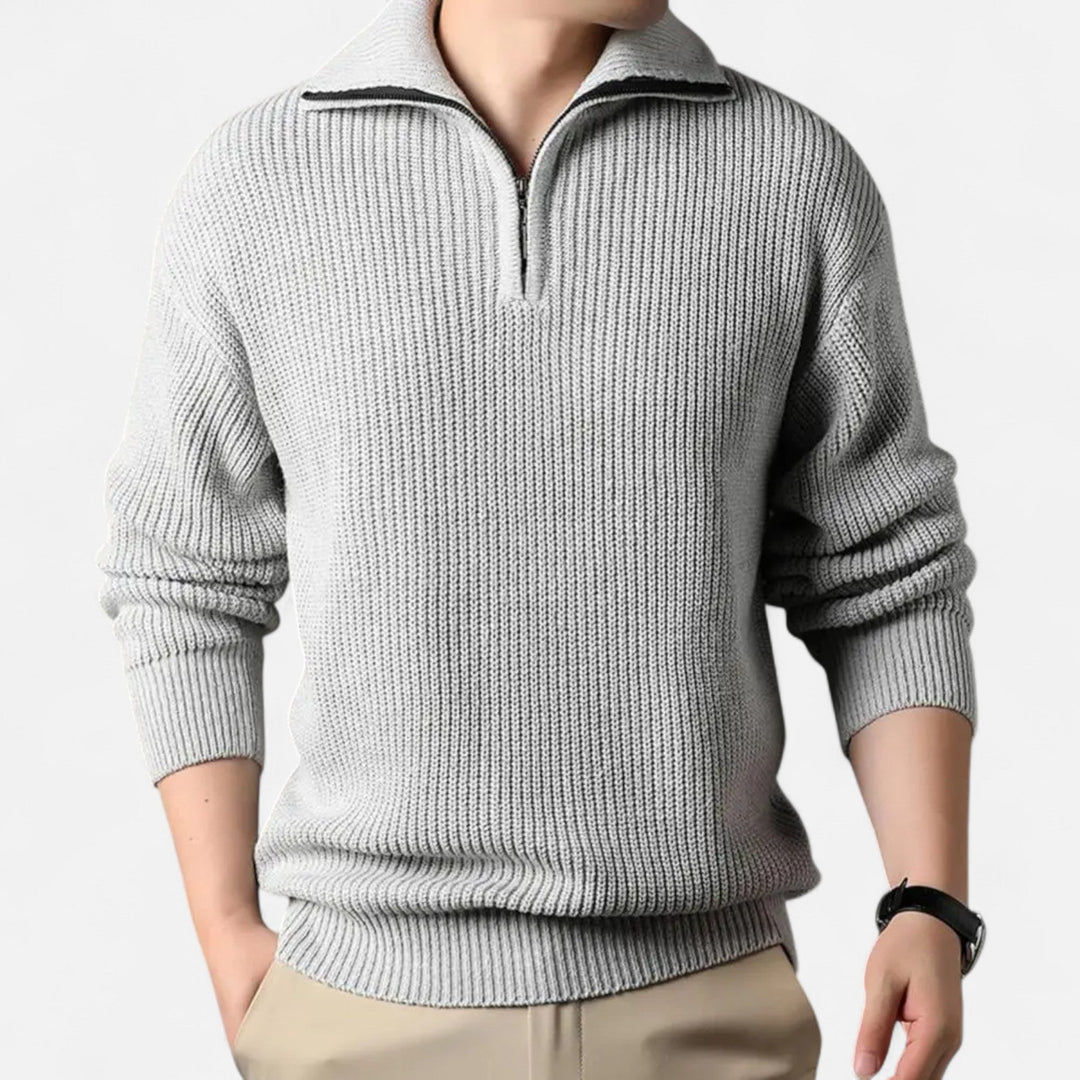 Charles Maison | Men’s Wool-Blend Half-Zip Sweater