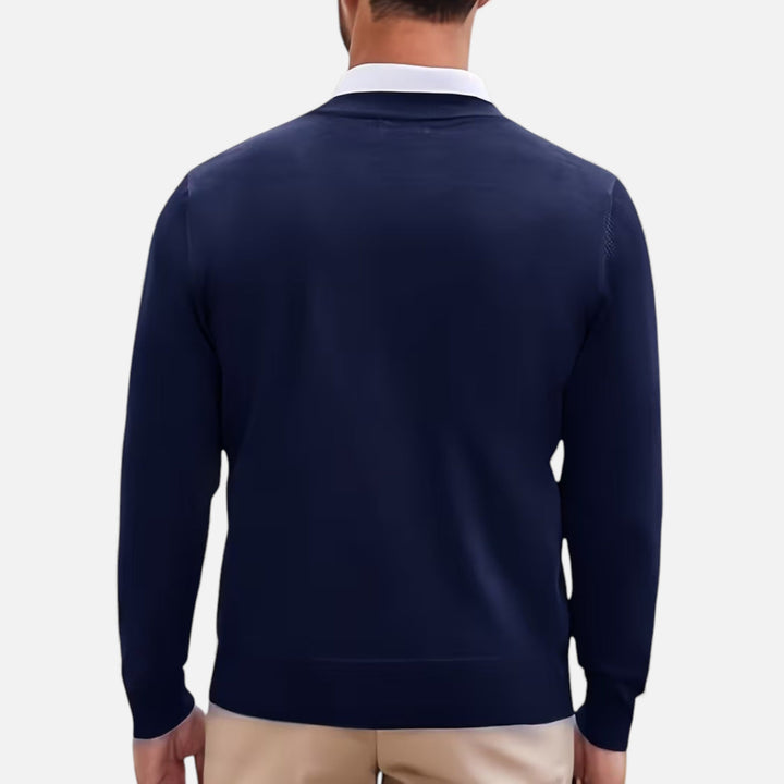 Charles Maison | Men’s V-Neck Knit Sweater for Autumn/Winter