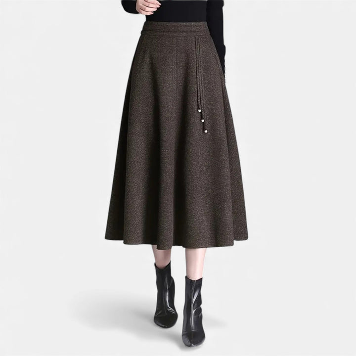 Charles Maison | Women’s Elegant Tweed Skirt with Pockets