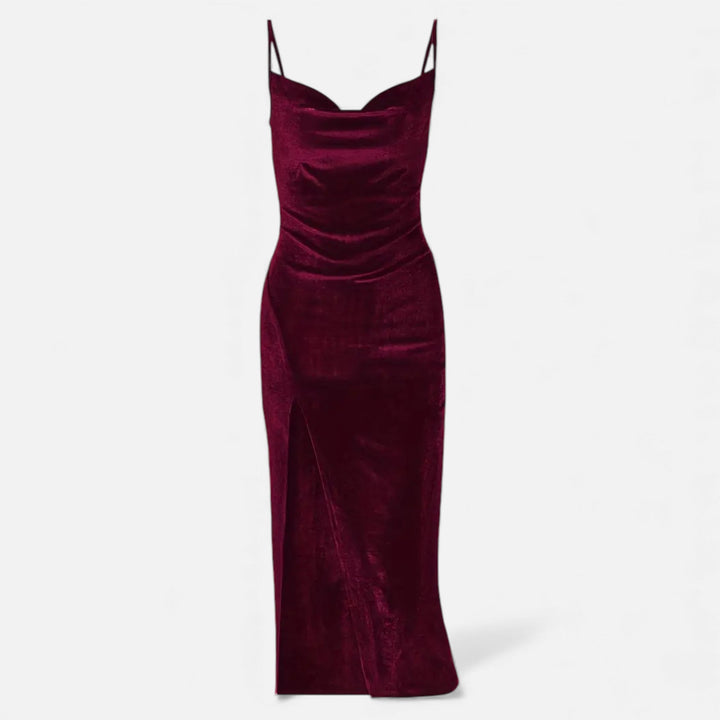 Charles Maison | Women’s Ruched Spaghetti Strap Evening Dress