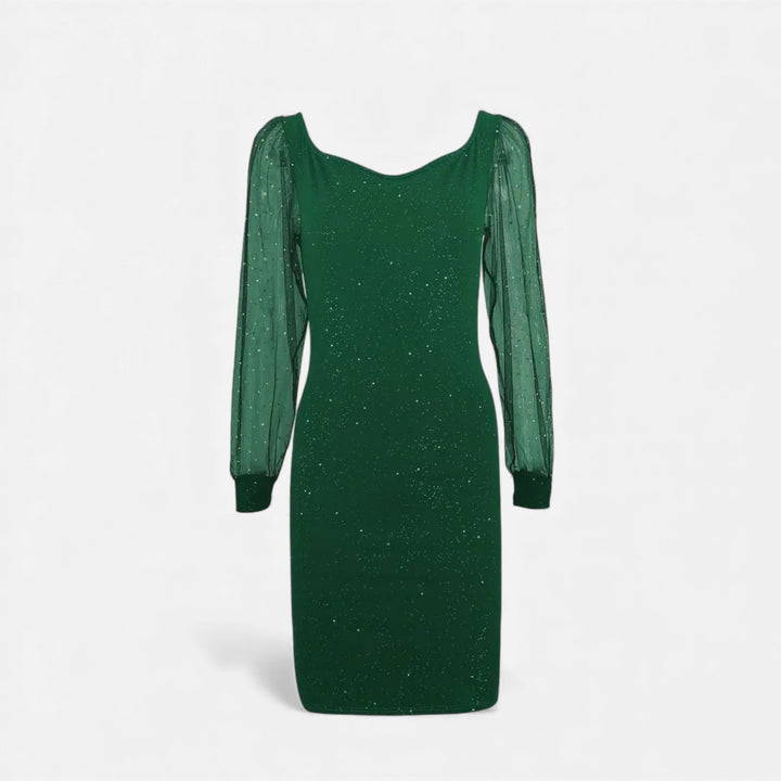Charles Maison | Women’s V-Neck Sequin Mesh Bodycon Dress