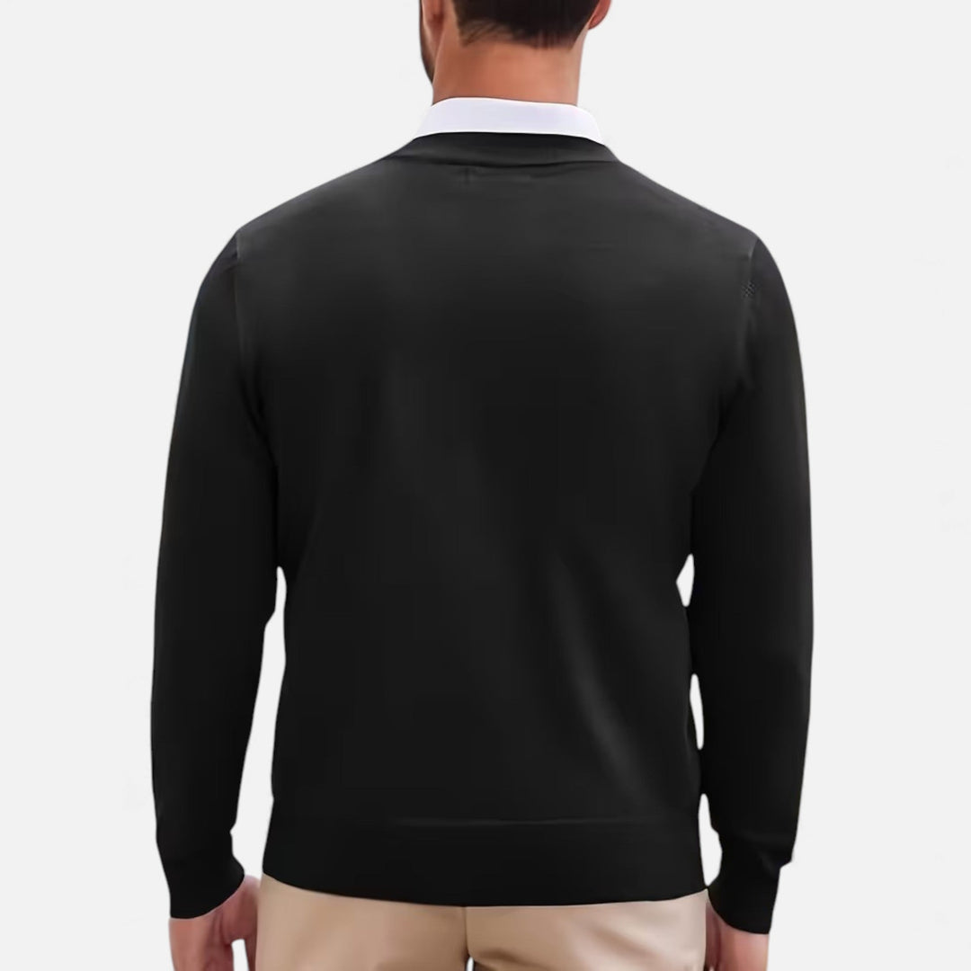 Charles Maison | Men’s V-Neck Knit Sweater for Autumn/Winter