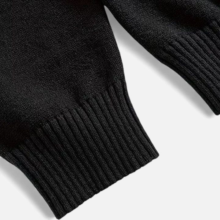 Charles Maison | Men’s Loose-Fit Button-Up Polo Sweater