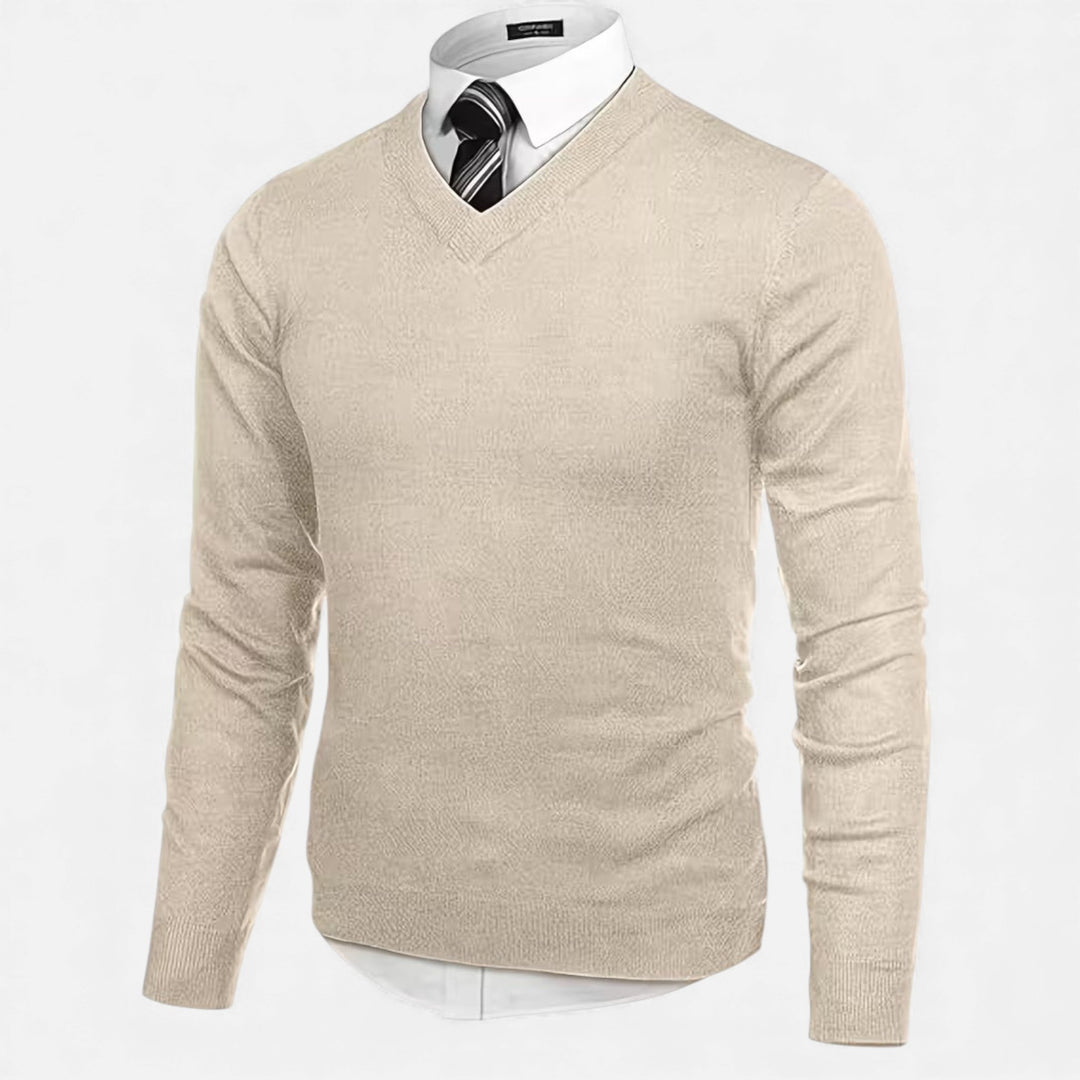 Charles Maison | Men’s V-Neck Knit Sweater for Autumn/Winter