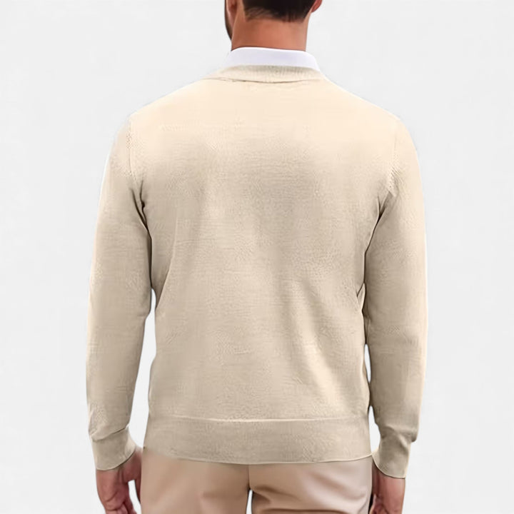 Charles Maison | Men’s V-Neck Knit Sweater for Autumn/Winter