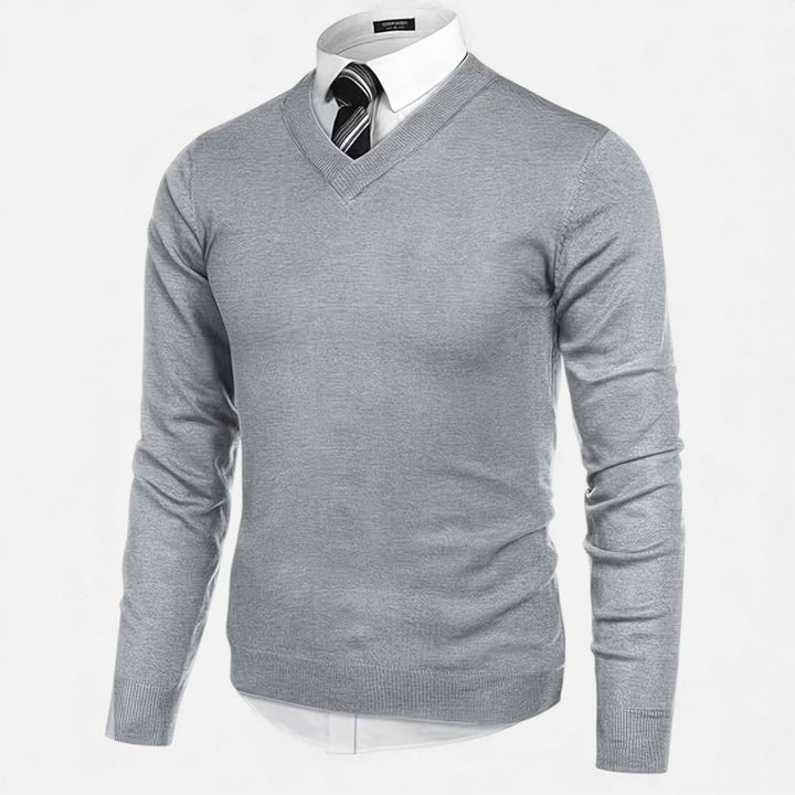 Charles Maison | Men’s V-Neck Knit Sweater for Autumn/Winter