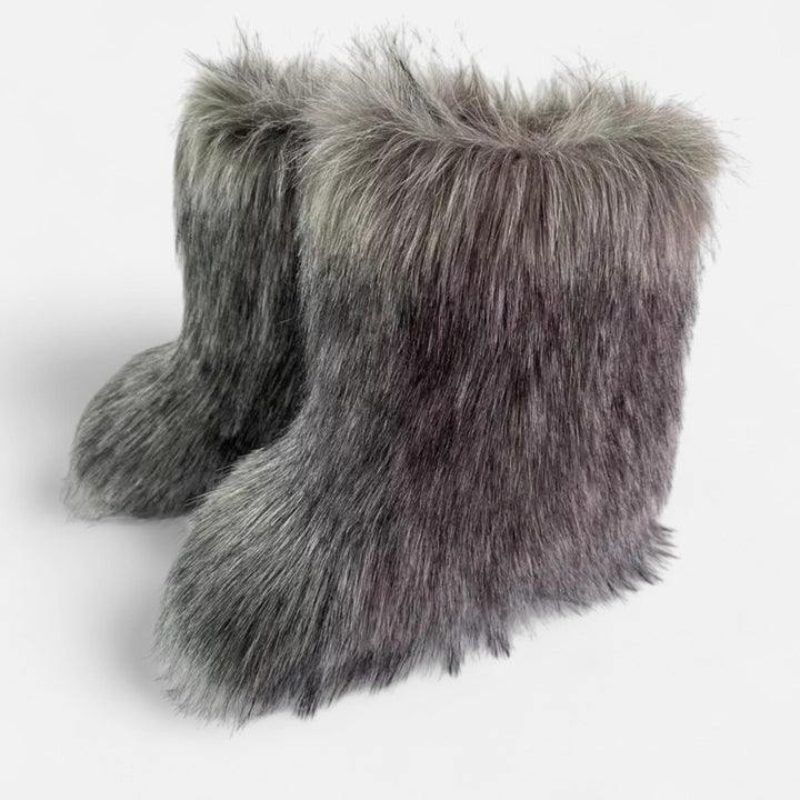 Charles Maison | Women’s Faux Fur Boots – Winter Luxe Comfort
