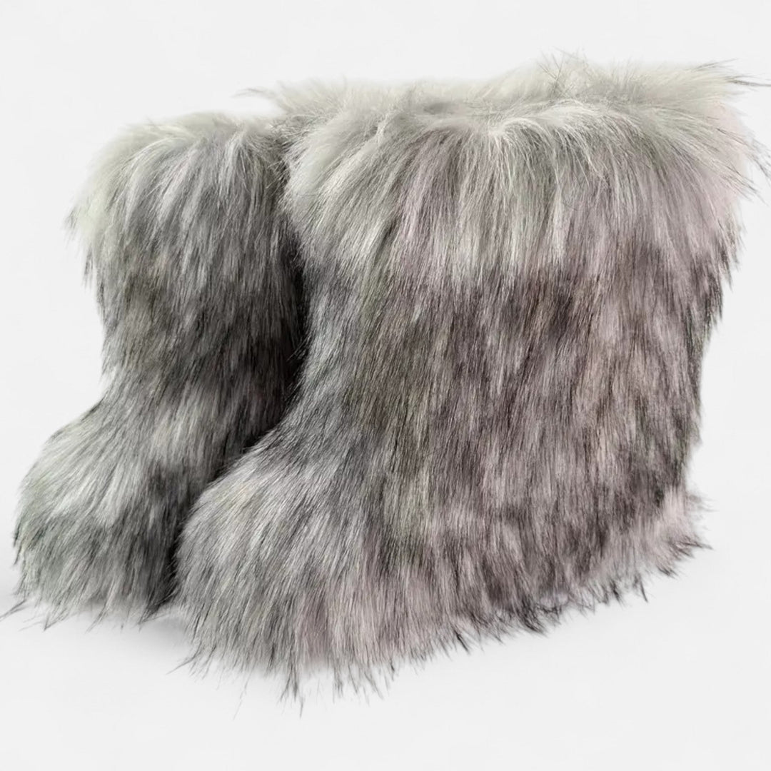 Charles Maison | Women’s Faux Fur Boots – Winter Luxe Comfort