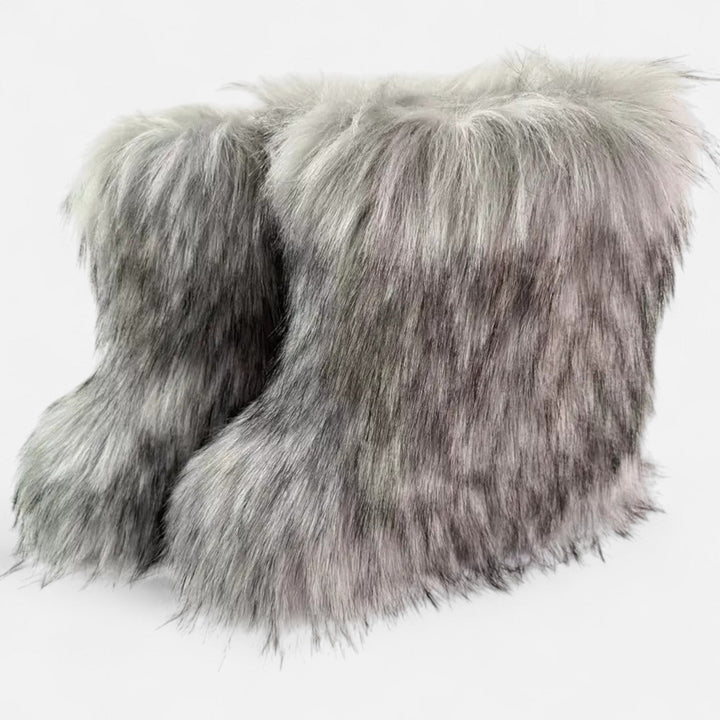 Charles Maison | Women’s Faux Fur Boots – Winter Luxe Comfort