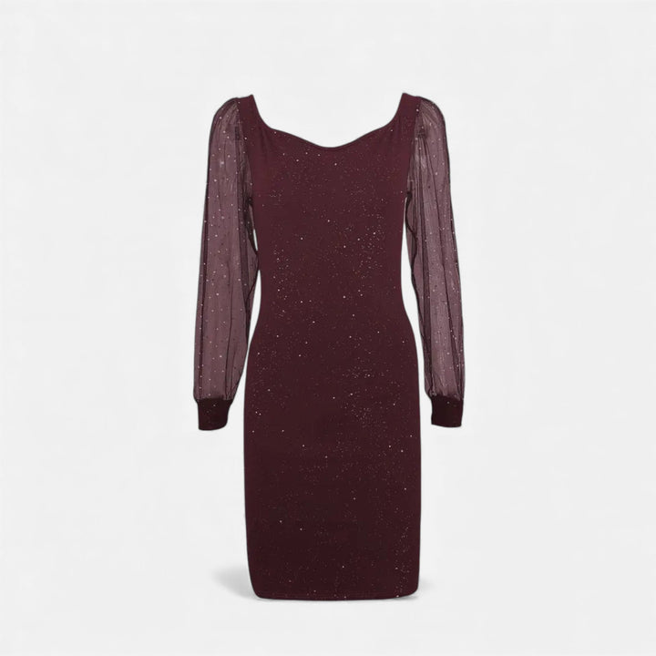 Charles Maison | Women’s V-Neck Sequin Mesh Bodycon Dress