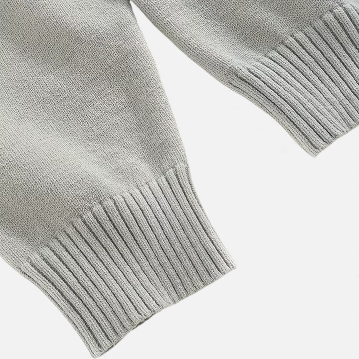 Charles Maison | Men’s Loose-Fit Button-Up Polo Sweater