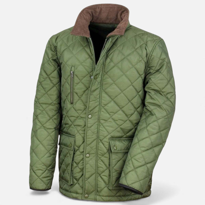 Charles Maison | Men’s Quilted Gold Fleece-Lined Jacket