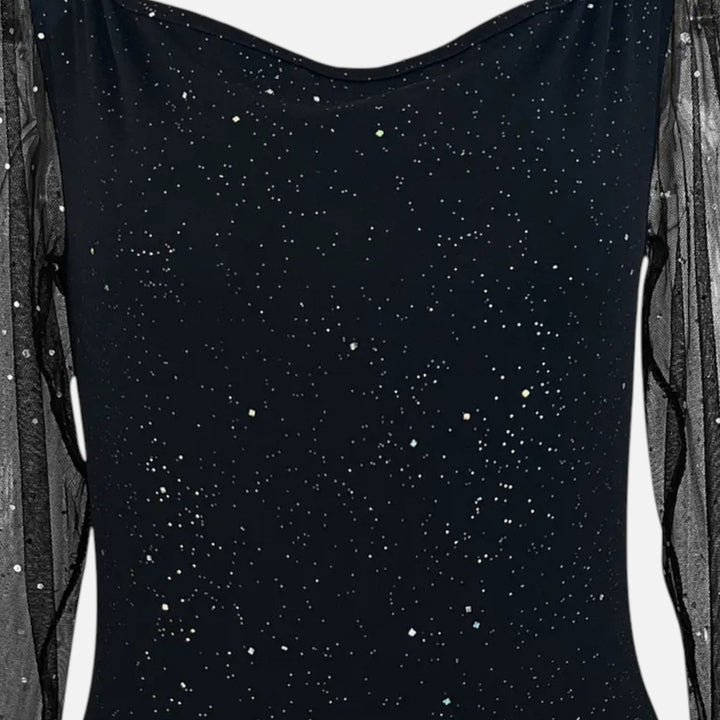 Charles Maison | Women’s V-Neck Sequin Mesh Bodycon Dress