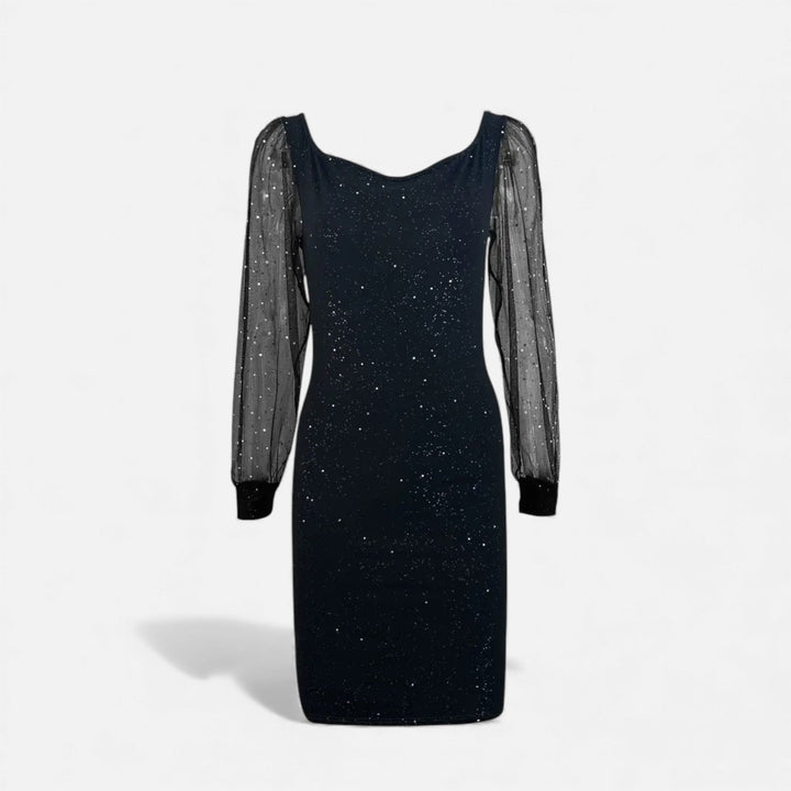 Charles Maison | Women’s V-Neck Sequin Mesh Bodycon Dress