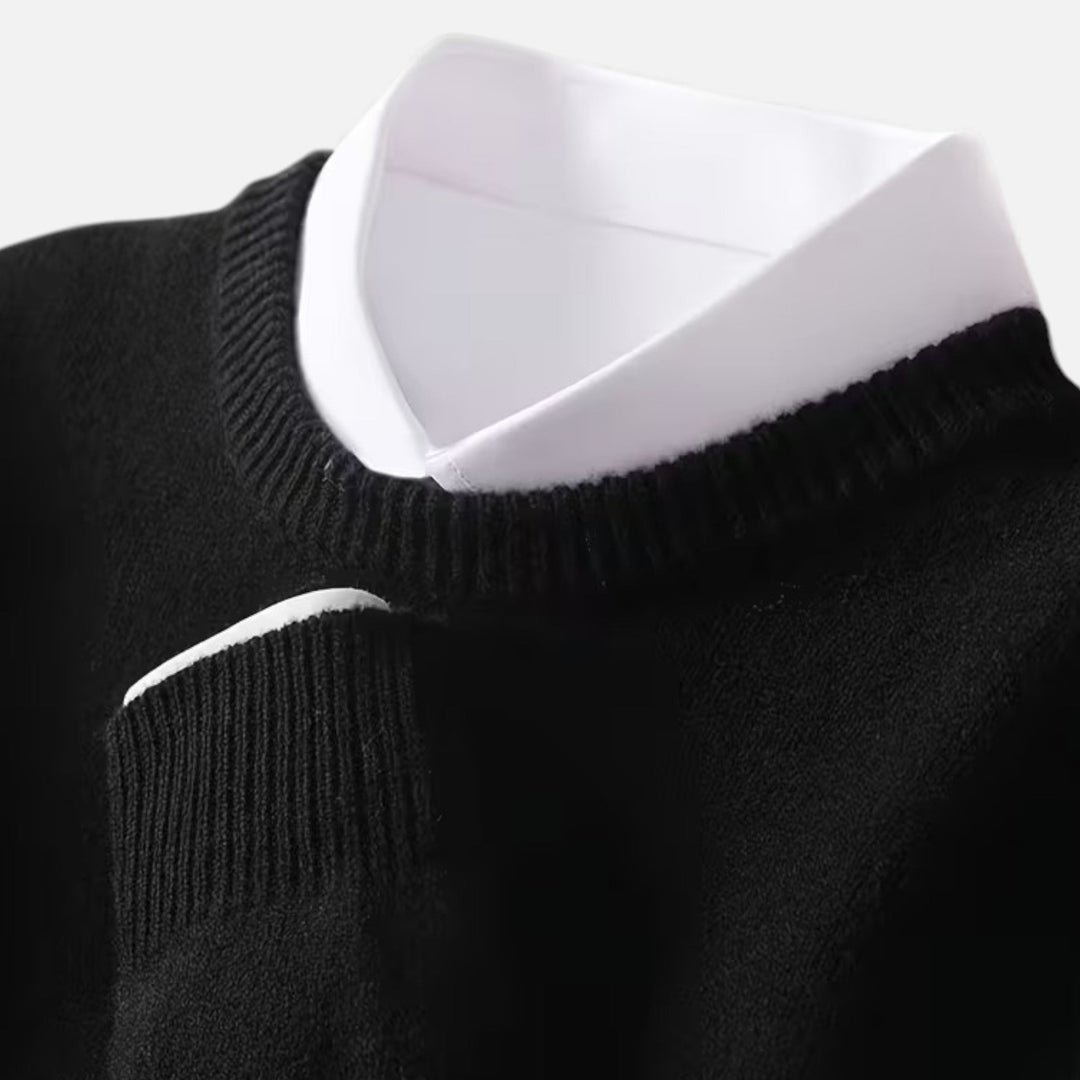 Charles Maison | Men’s Crew Neck Knit Sweater