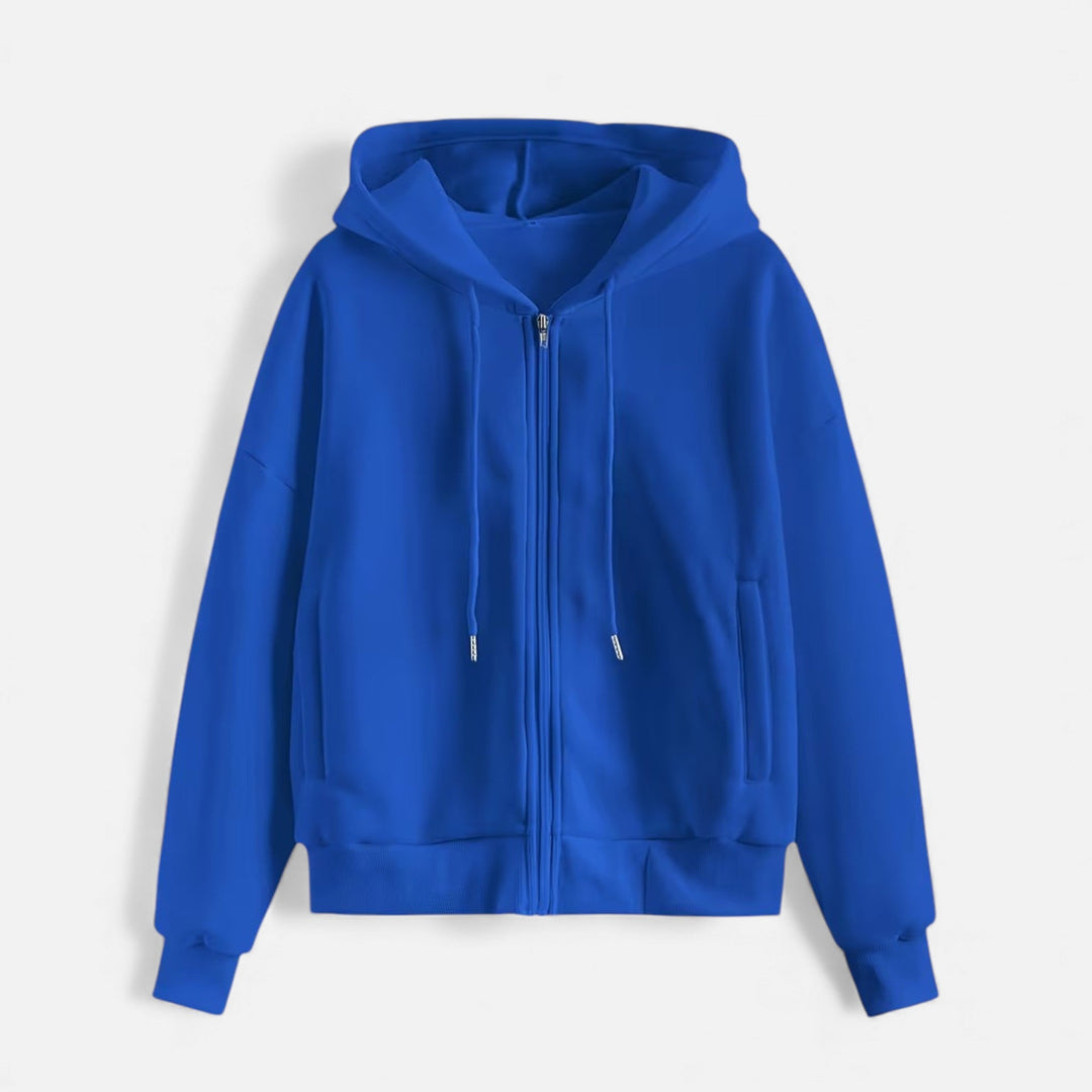 Charles Maison | Women’s Zip-Up Knit Hoodie for Autumn/Winter