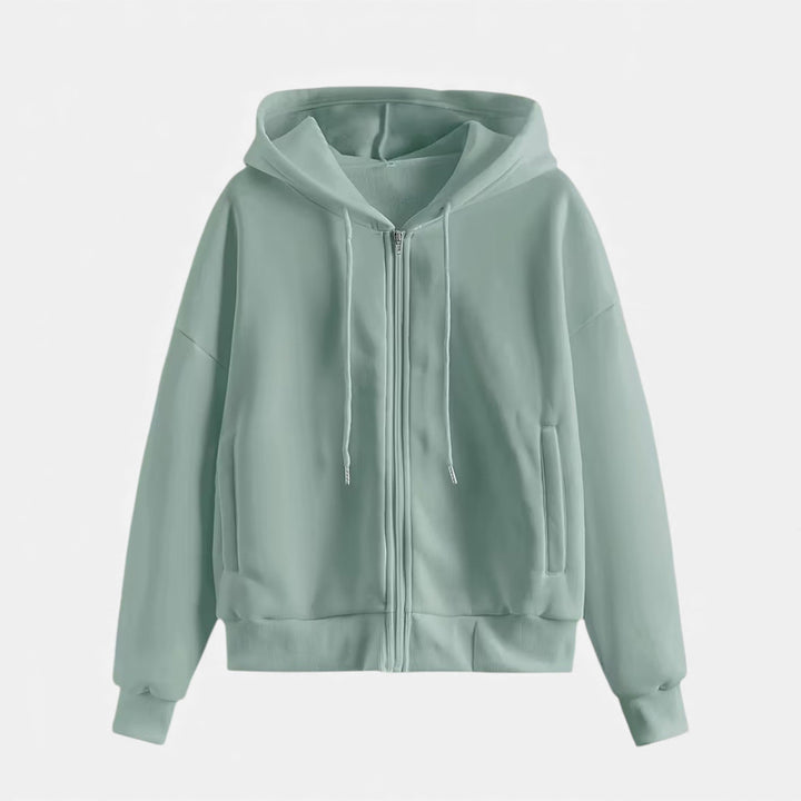 Charles Maison | Women’s Zip-Up Knit Hoodie for Autumn/Winter