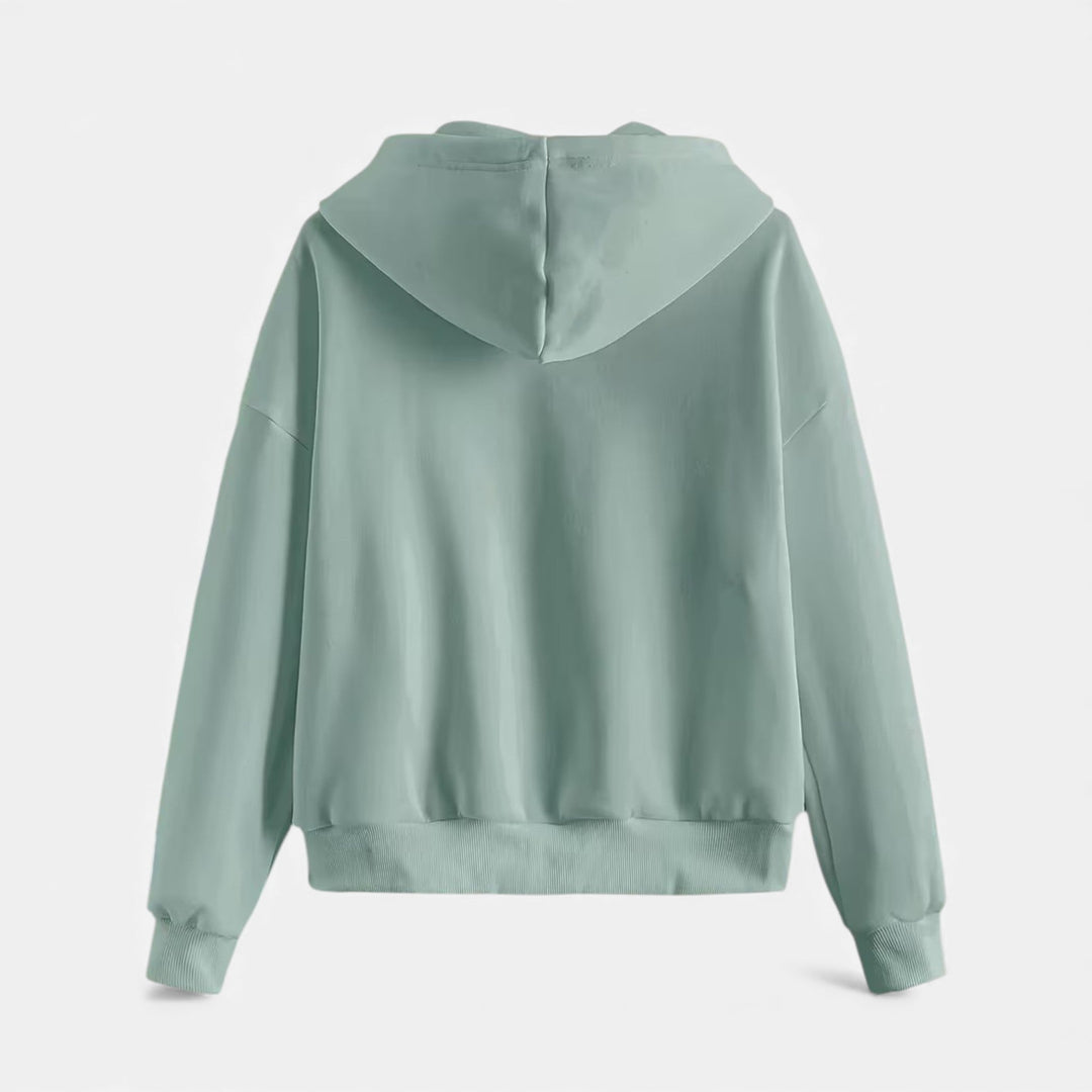 Charles Maison | Women’s Zip-Up Knit Hoodie for Autumn/Winter