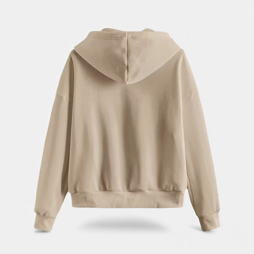 Charles Maison | Women’s Zip-Up Knit Hoodie for Autumn/Winter