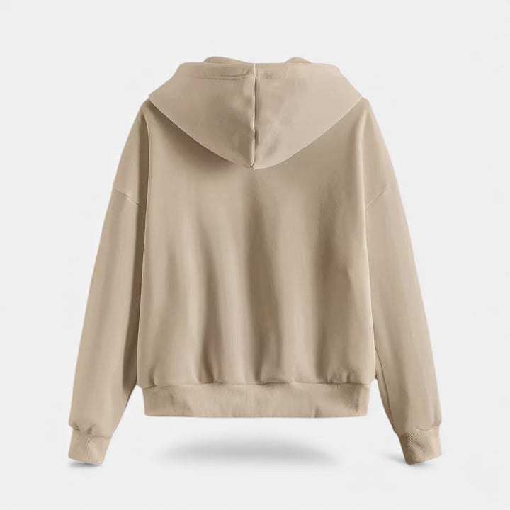 Charles Maison | Women’s Zip-Up Knit Hoodie for Autumn/Winter