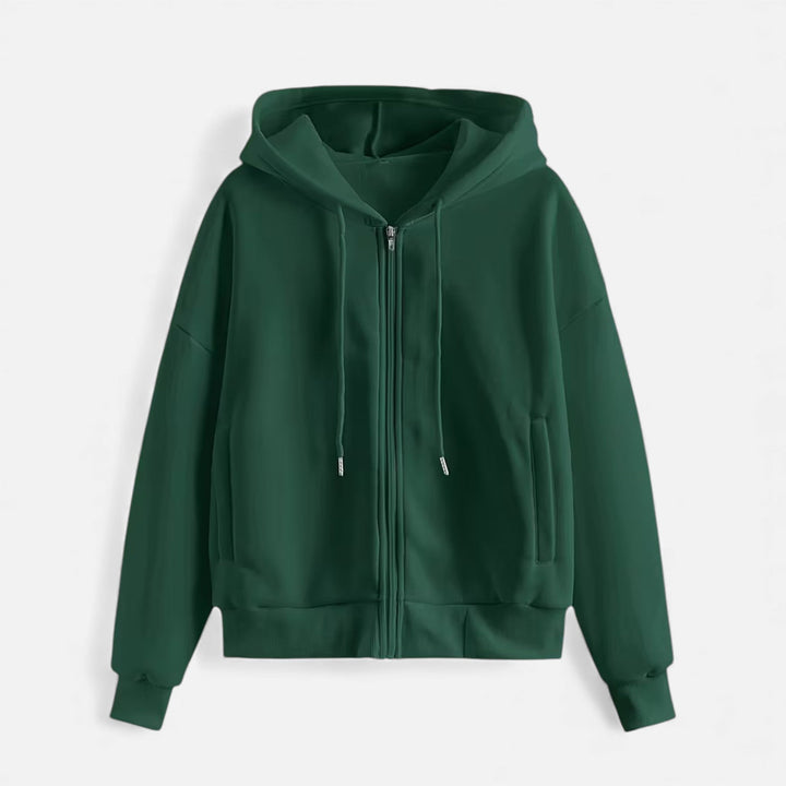 Charles Maison | Women’s Zip-Up Knit Hoodie for Autumn/Winter