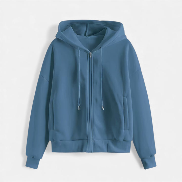 Charles Maison | Women’s Zip-Up Knit Hoodie for Autumn/Winter