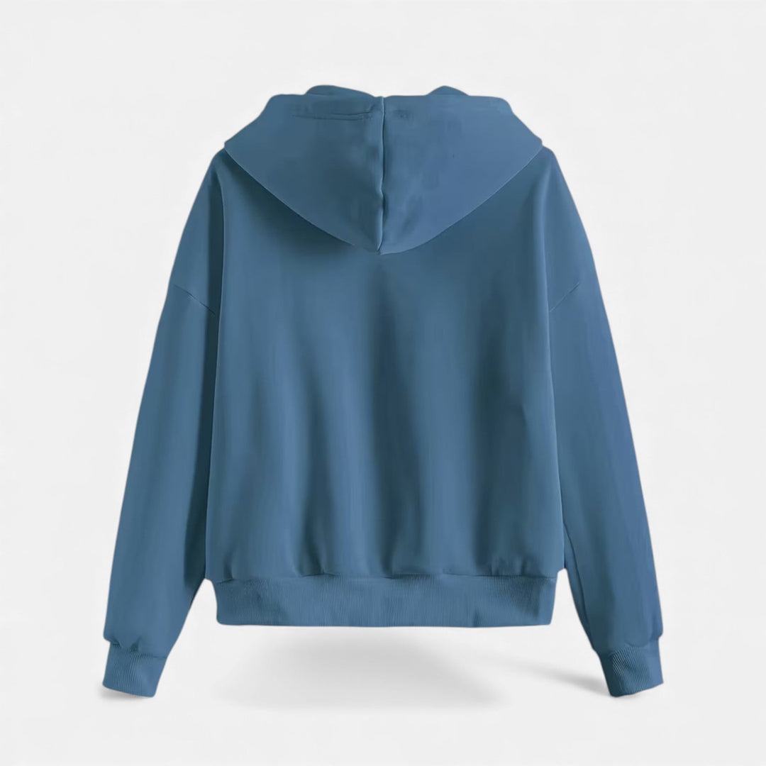 Charles Maison | Women’s Zip-Up Knit Hoodie for Autumn/Winter