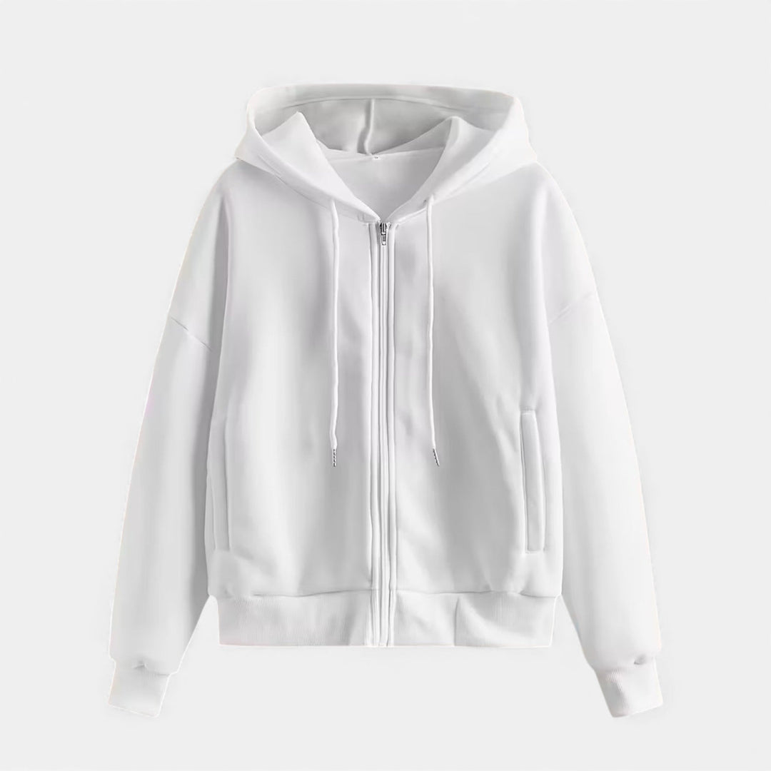 Charles Maison | Women’s Zip-Up Knit Hoodie for Autumn/Winter