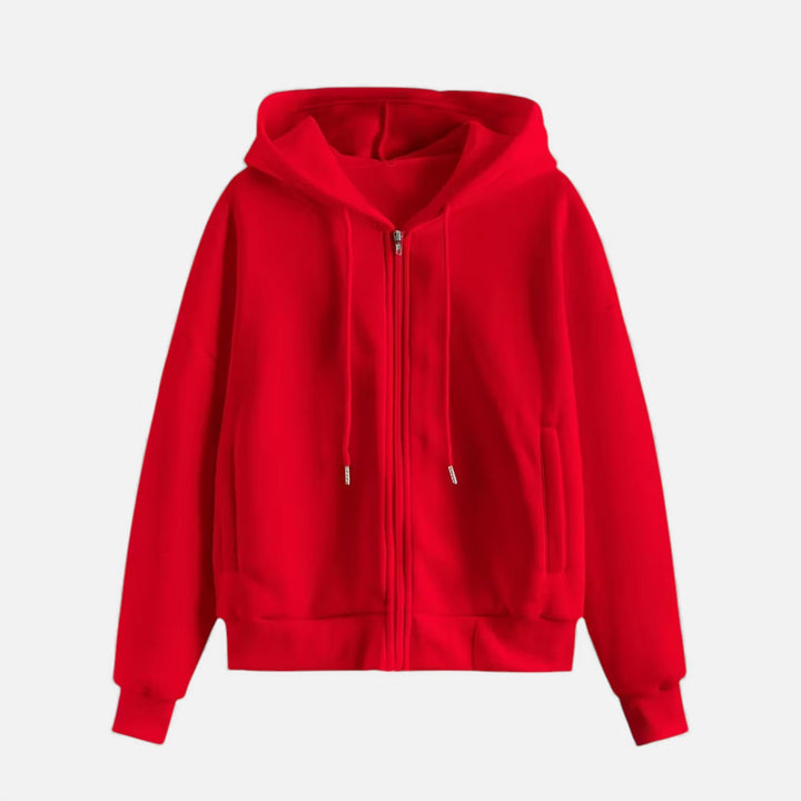 Charles Maison | Women’s Zip-Up Knit Hoodie for Autumn/Winter