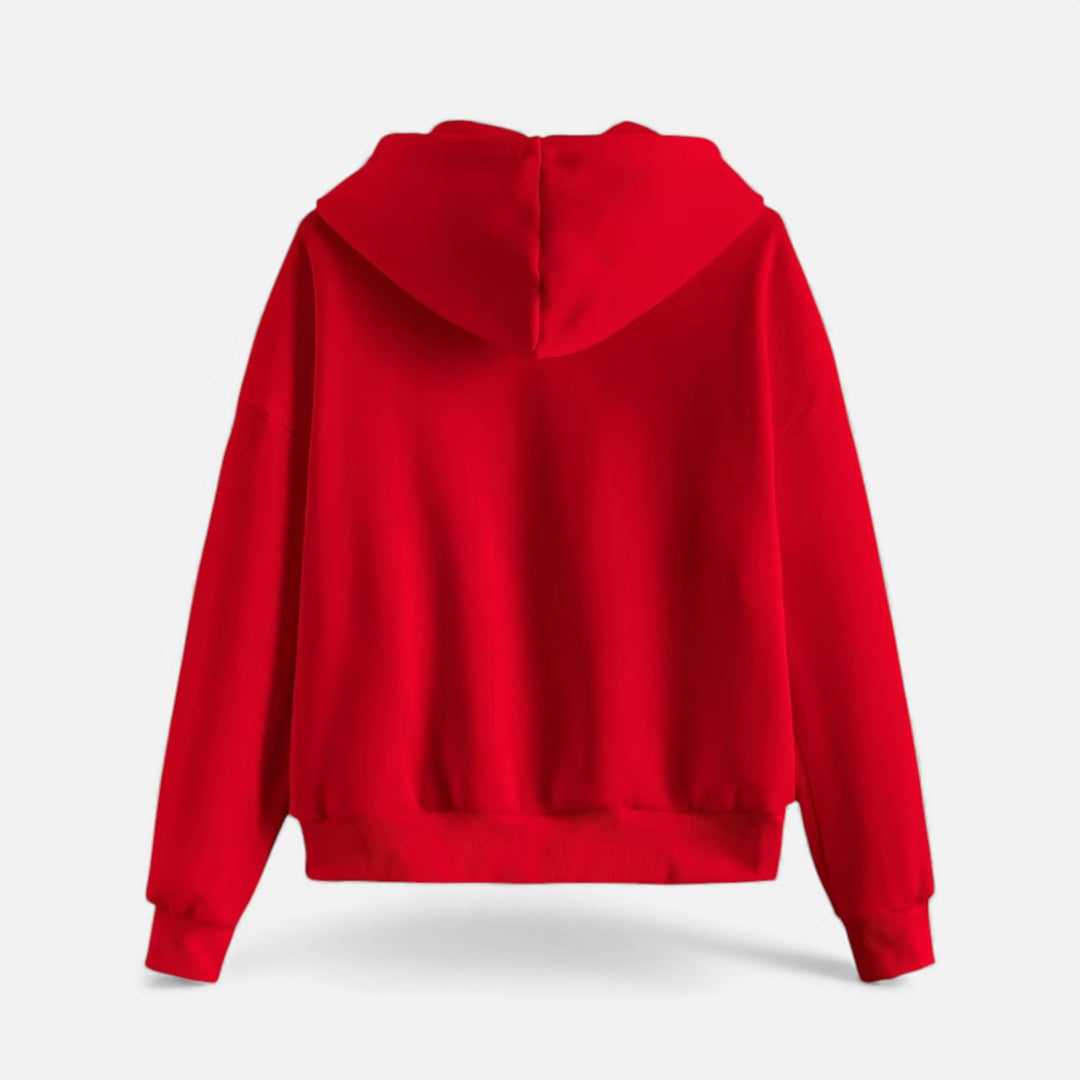 Charles Maison | Women’s Zip-Up Knit Hoodie for Autumn/Winter