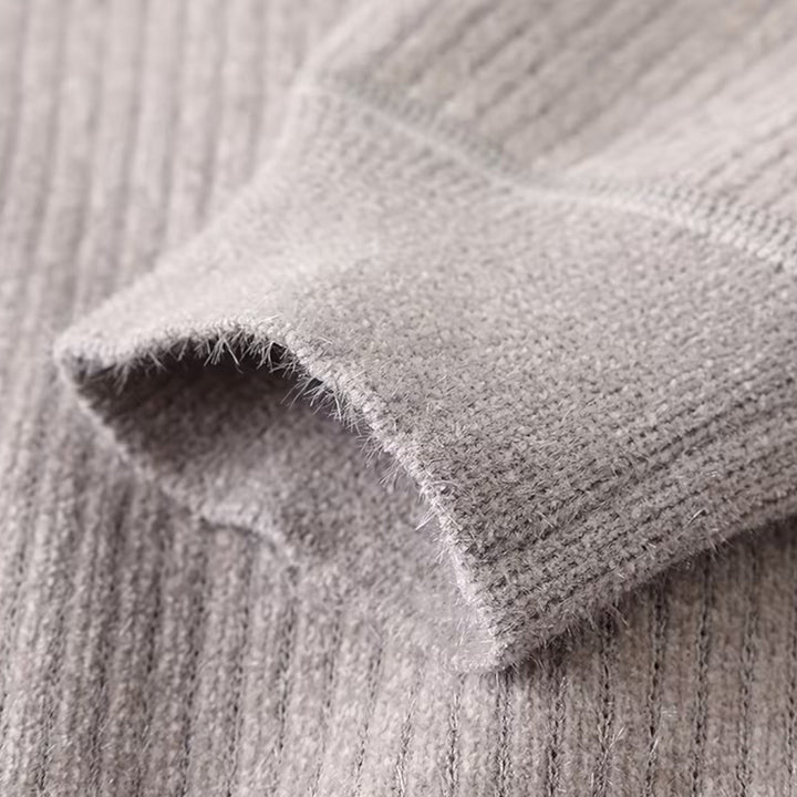 Charles Maison | Men’s Thick Half-Zip Striped Knit Sweater