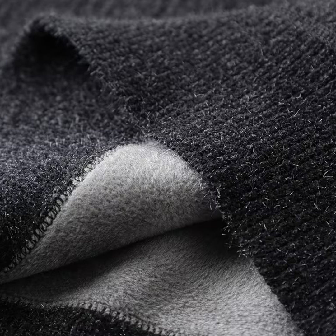 Charles Maison | Men’s Thick Half-Zip Striped Knit Sweater