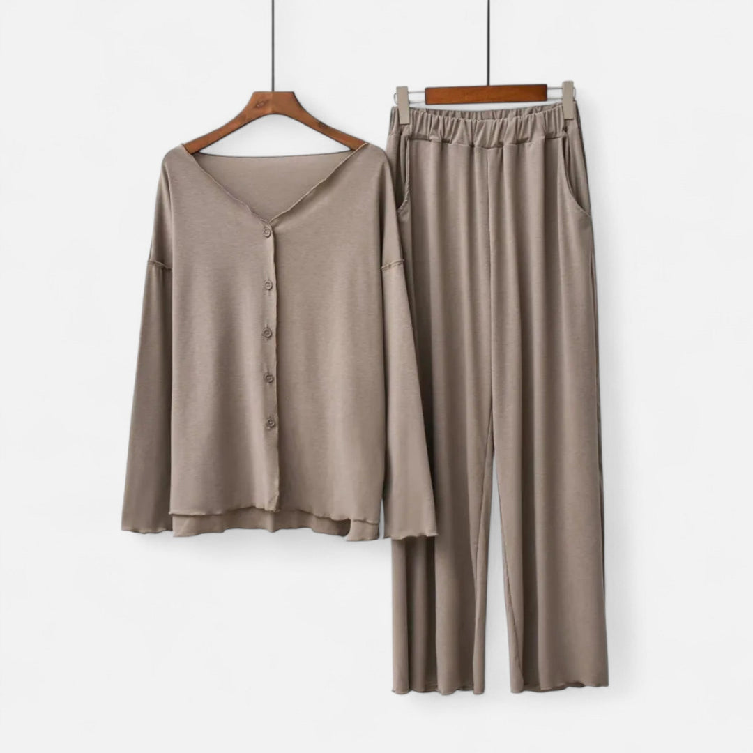 Charles Maison | Women’s Two-Piece Cashmere-Touch Loungewear Set
