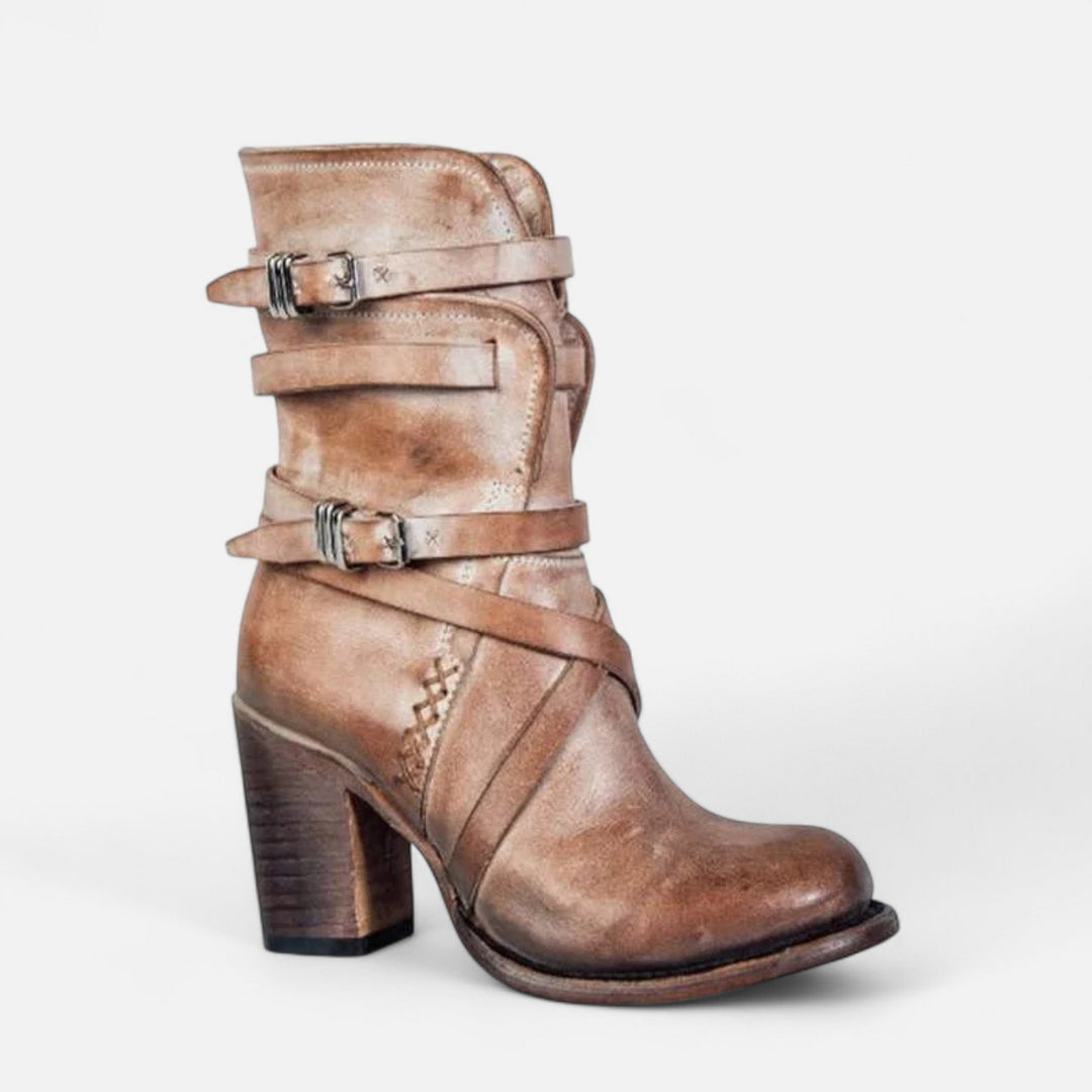 Charles Maison | Women’s Leather High-Knee Boots – Winter Heritage Elegance