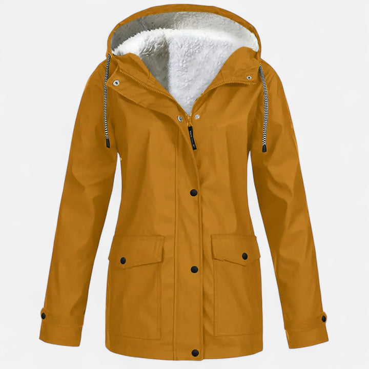 Charles Maison | Women’s Hooded Ski Coat in Plush Velvet Windproof