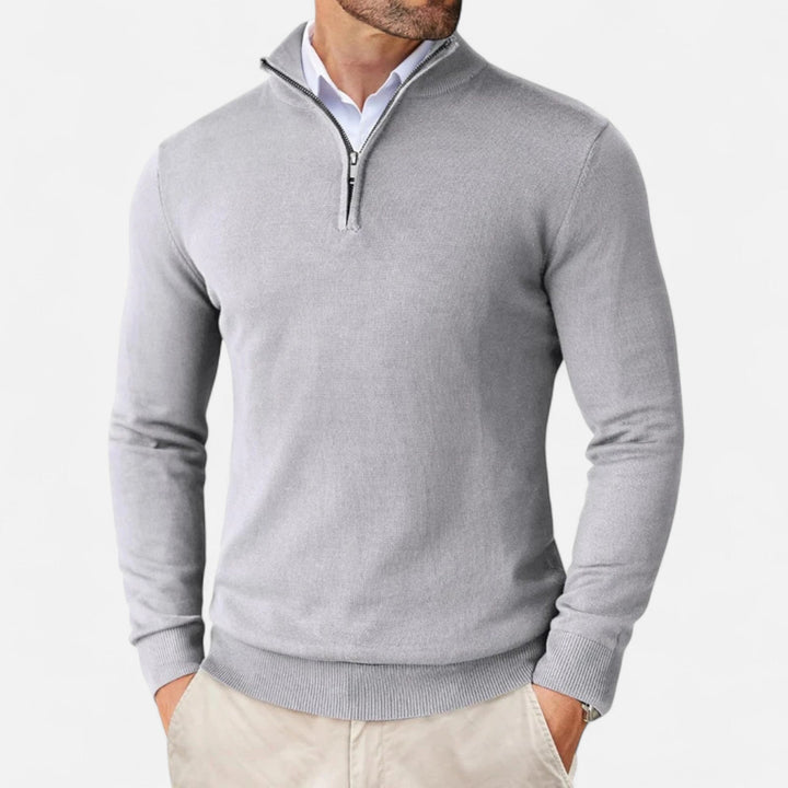 Charles Maison | Men’s Slim-Fit Sweater Quarter-Zip