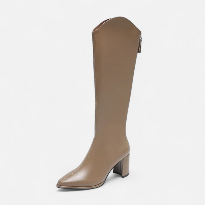 Charles Maison | Women’s Knee-High Zip Heeled Boots