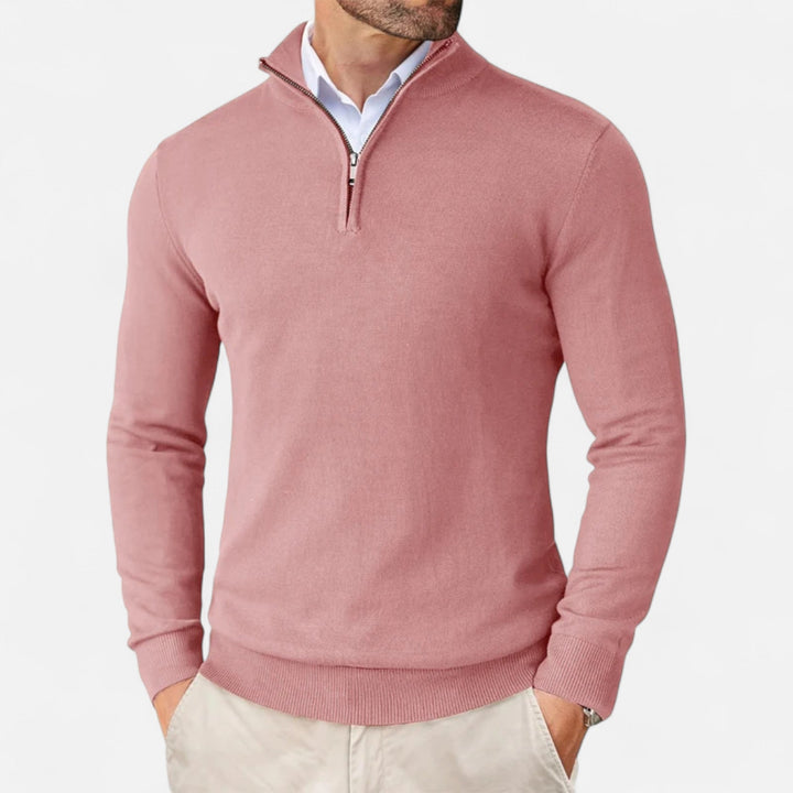 Charles Maison | Men’s Slim-Fit Sweater Quarter-Zip