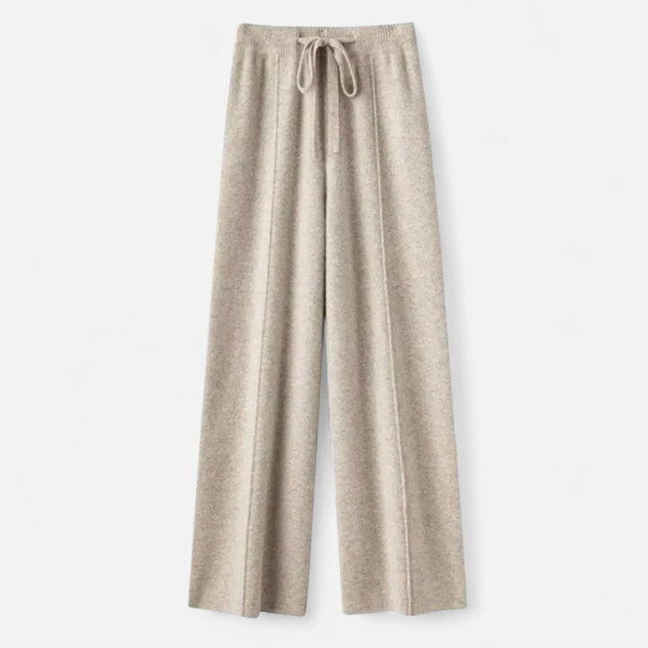 Charles Maison | Women’s Pure Wool Wide-Leg Knit Trousers