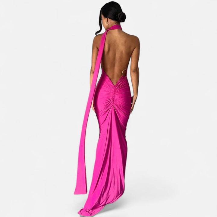 Charles Maison | Women’s Backless Scarf-Tie Evening Dress