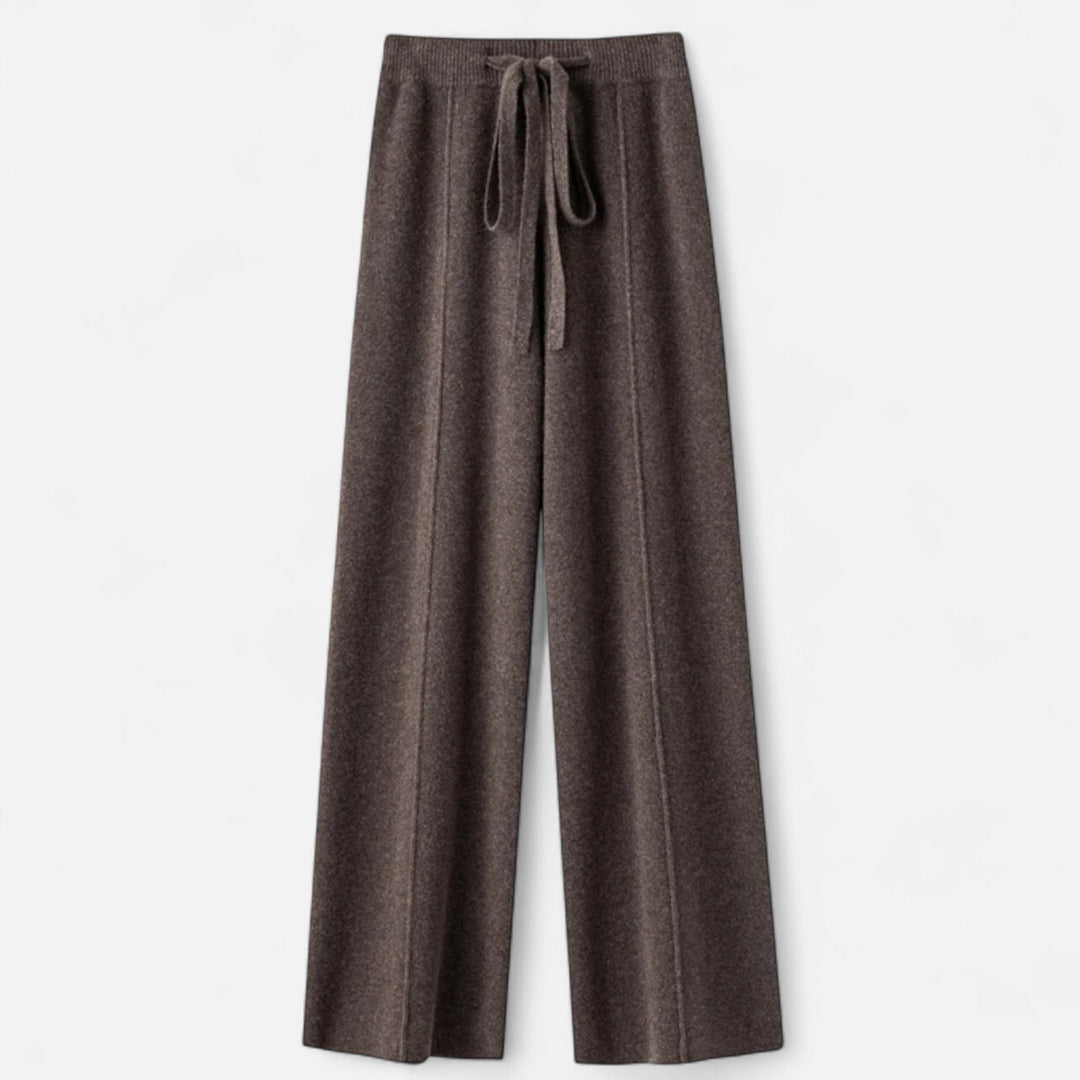 Charles Maison | Women’s Pure Wool Wide-Leg Knit Trousers
