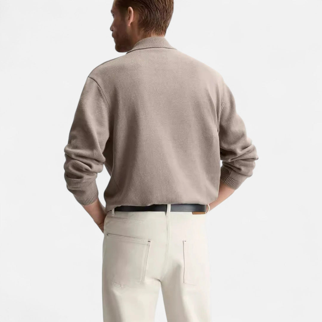 Charles Maison | Men’s Knitted Cotton Polo Shirt